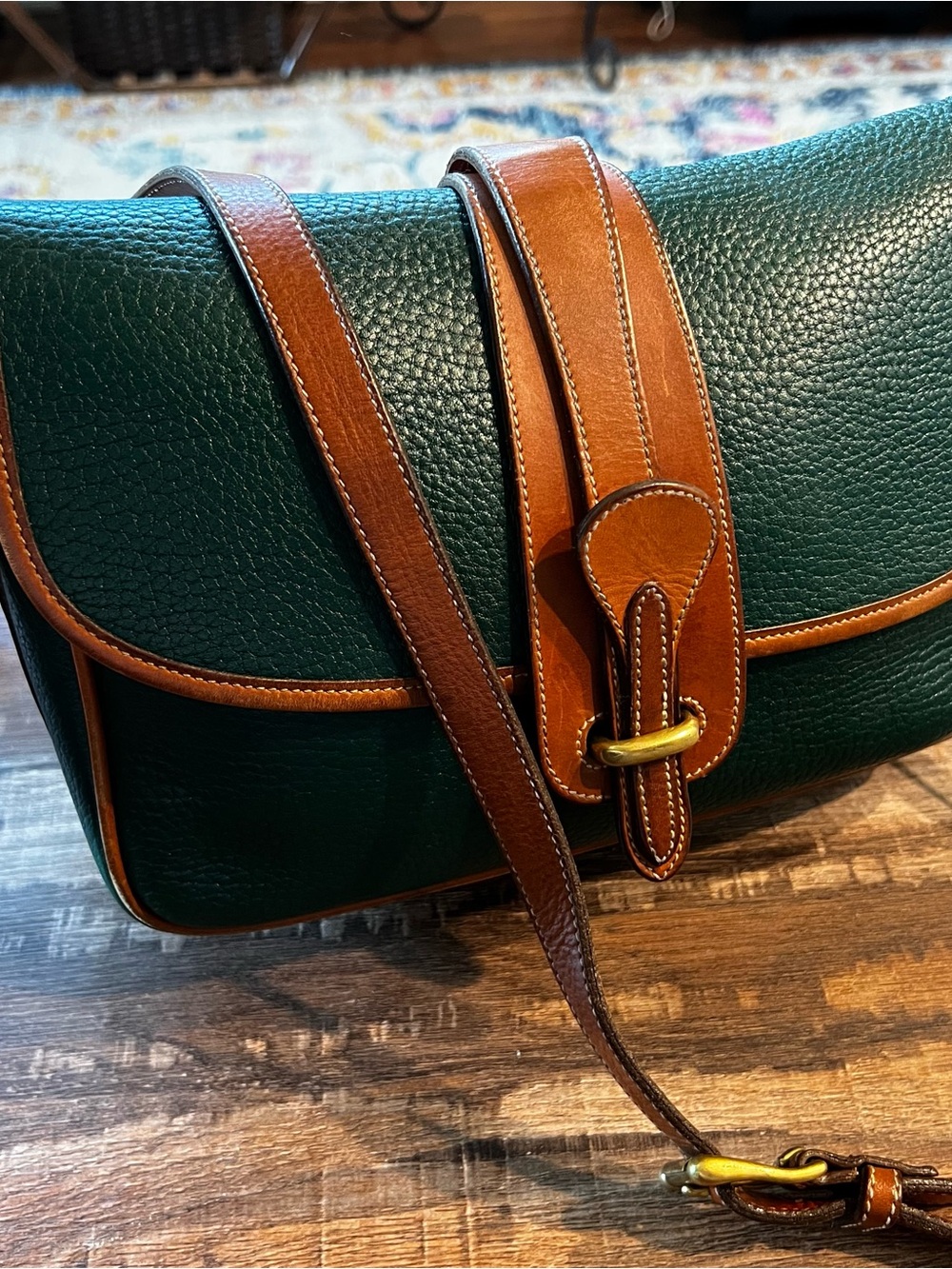 Dooney & Bourke Green All Weather Leather Vintage Crossbody Bag - Picture 12 of 12